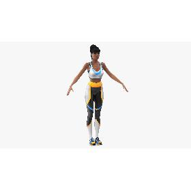 Light Skin Fitness Woman Neutral Pose model